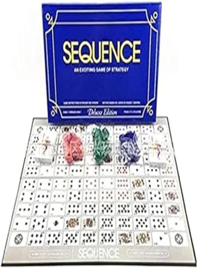 Sequence Game Tri-lingual Deluxe Edition Playing Cards with Chips