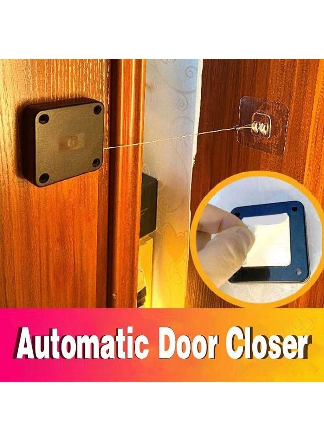 Obery Obery Punch-Free Drawstring Automatic Door Closer for Residential Commercial Bathroom Kitchen Doors  - Image 2
