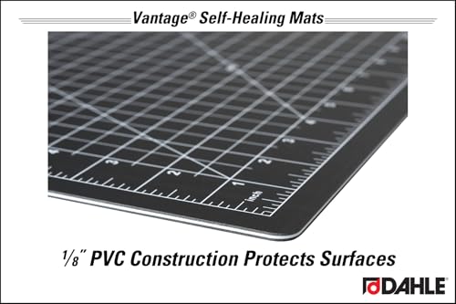 Dahle Vantage 10670 Premium Self-Healing Cutting Mat, 9"x12", 1/2" Grid, 5 Layers for Max Healing, Perfect for Crafts & Sewing, Black - Image 3
