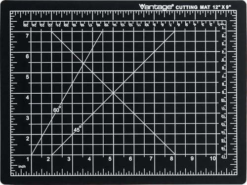 Dahle Vantage 10670 Premium Self-Healing Cutting Mat, 9"x12", 1/2" Grid, 5 Layers for Max Healing, Perfect for Crafts & Sewing, Black - Image 1