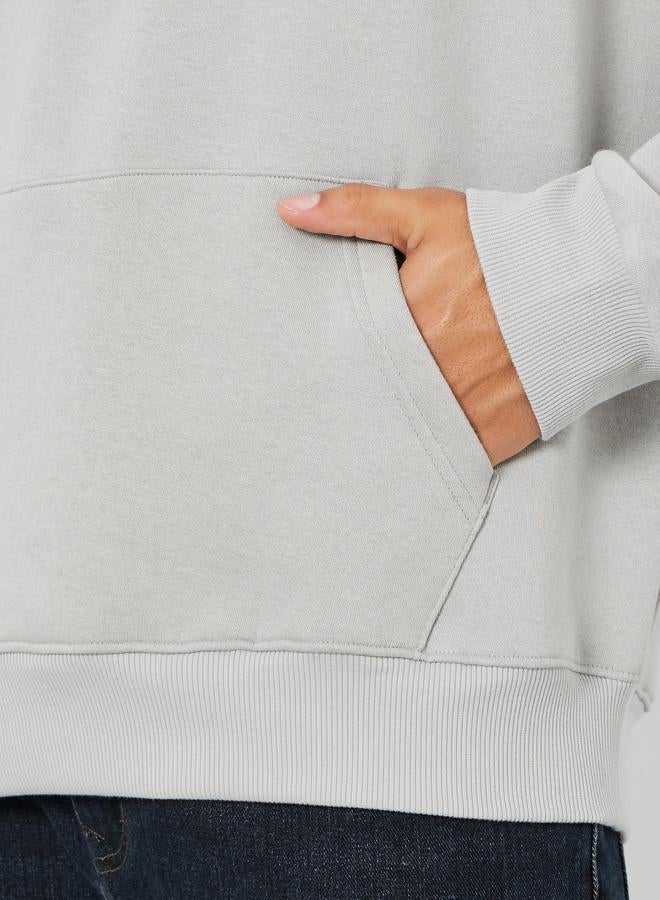 ستايلي هودي فليس بقصة واسعة وطبعة خلفية - Image 4