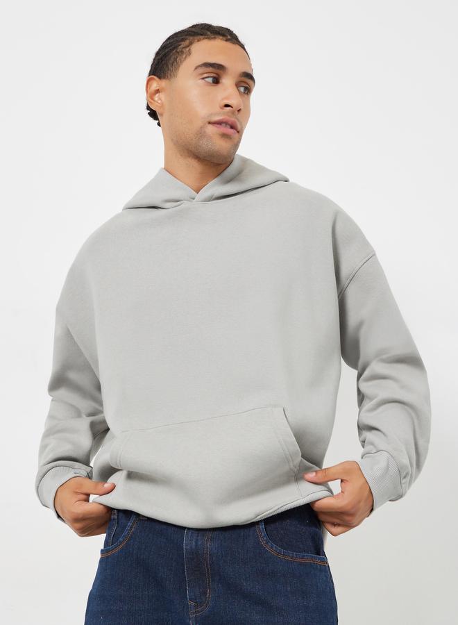 ستايلي هودي فليس بقصة واسعة وطبعة خلفية - Image 1