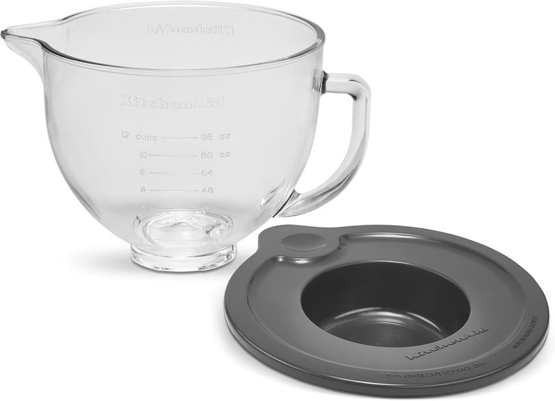 KitchenAid 5 Quart Tilt-Head Glass Bowl with Measurement Markings & Lid - KSM5GB - Image 1