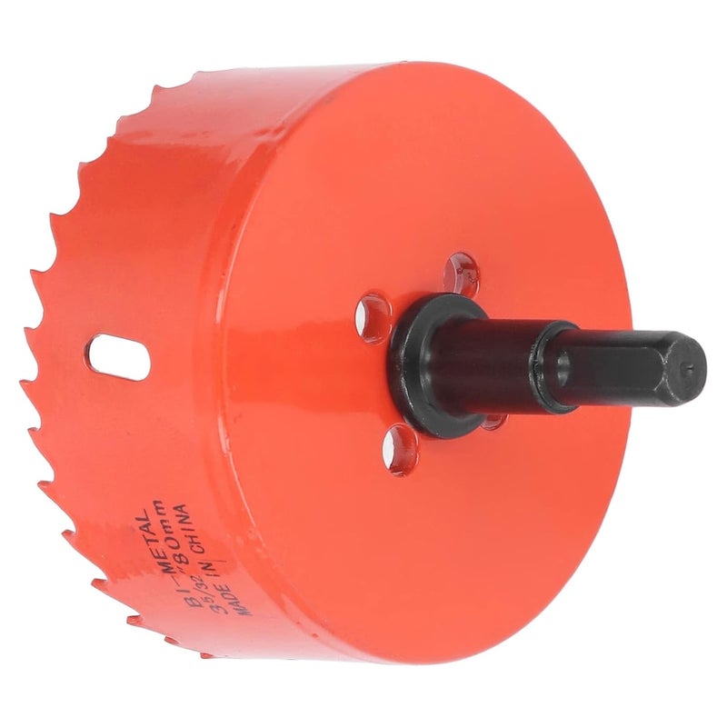 YWBL-WH HSS Hole Saw with Mandrel 80mm High Speed Steel Hole Cutter with Flexible Spring Arbor for Soft Metal Wood PVC Plastic Plasterboard Drilling - Image 3