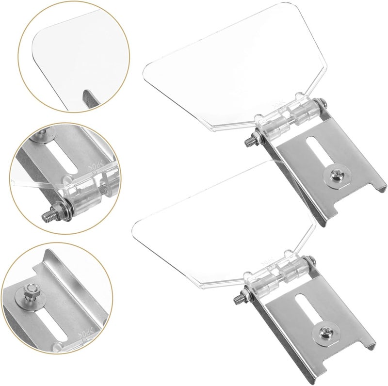 2pcs Stainless Steel Bench Grinder Eye Shield Attachment for Enhanced Protection Guard Easy Installation for Grinder Models - Image 3