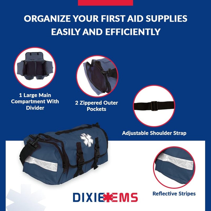 Dixie Ems Dixigear First Responder On Call Trauma Bag W/Reflectors - Navy - Image 4