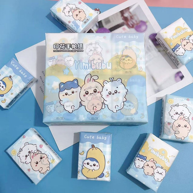 Printed Handkerchief Paper Kt Cat Parchia Dog Printed Paper Towel Portable Small Package Facial Tissue Toilet Paper Color Napkin - Image 1