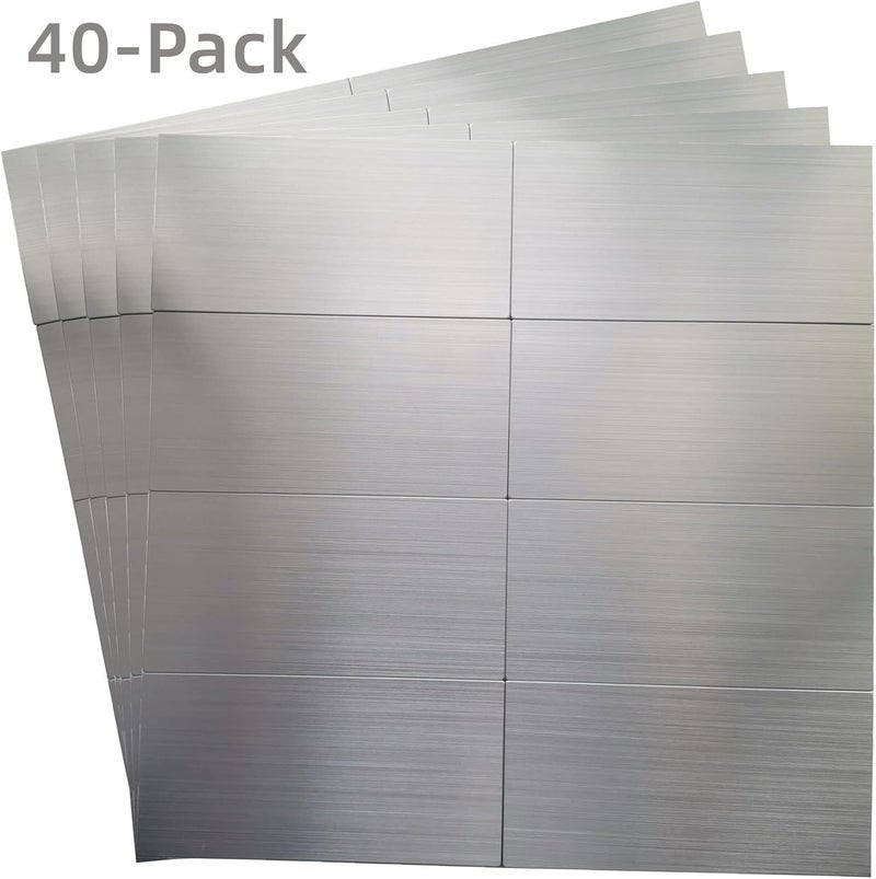 Crystiles 40-Pack 3"x6" Brushed Aluminum Peel and Stick Tile Backsplash Panels - Image 4