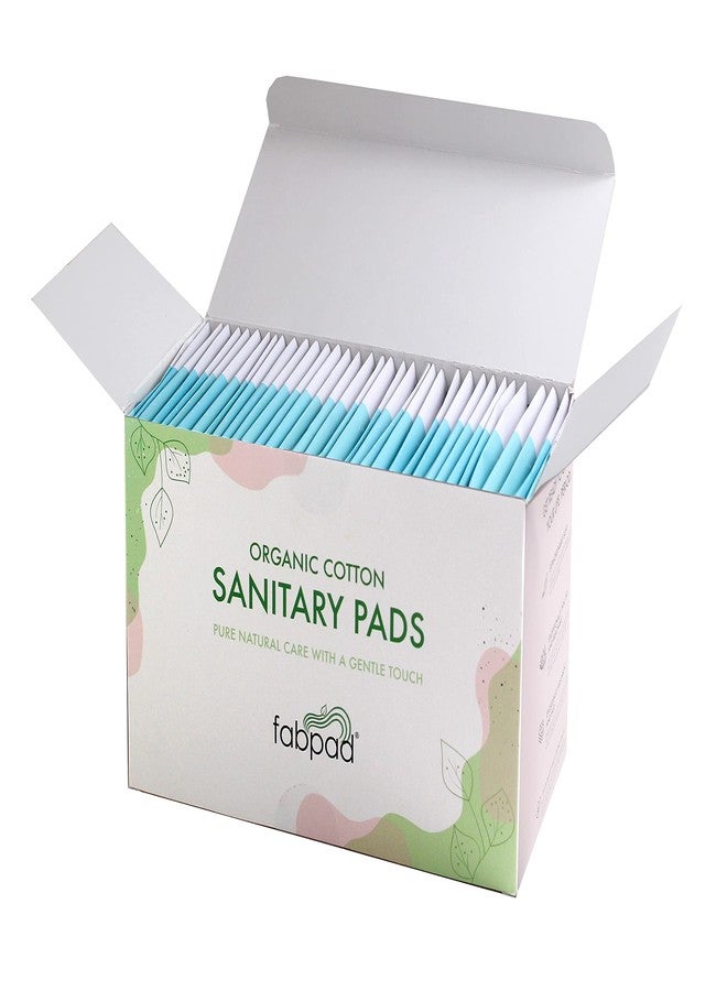 FabPad Organic Cotton Ultra Thin Rash Free Biodegradable Eco-Friendly Sanitary Pads Period Napkins with Disposable Cover (Light Flow, Pack of 36) - Image 1