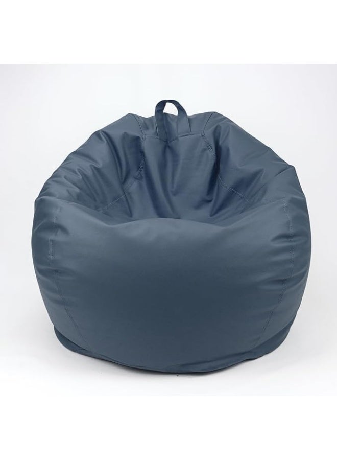 LUXURY LUXE Luxury Luxe Round Faux Leather Bean Bag Chair | Ultra-Comfort Polystyrene Beads, Lightweight & Durable Design | Trendy Solid Colors, Multiple Sizes (Orange, Kids-XS)  - Image 5