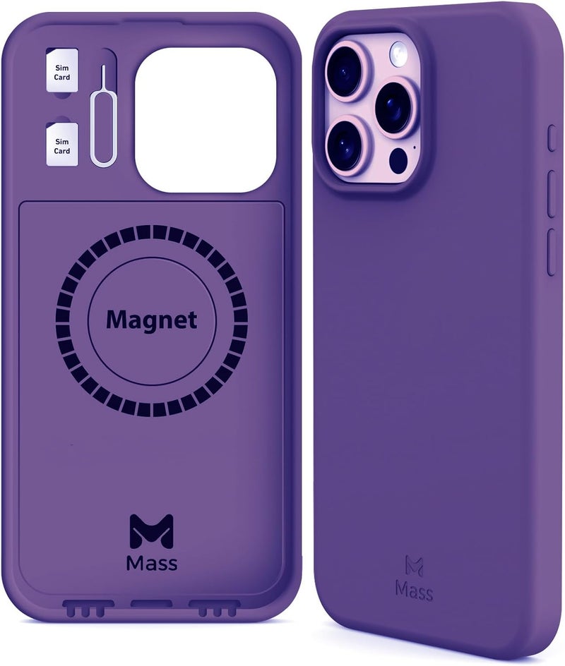 ماس جراب Infinity 1X6 - نحيف، مقاوم للصدمات، متوافق، لاصق معدني، وقبضة آمنة لهاتف iPhone 14 Pro، أرجواني - Image 1