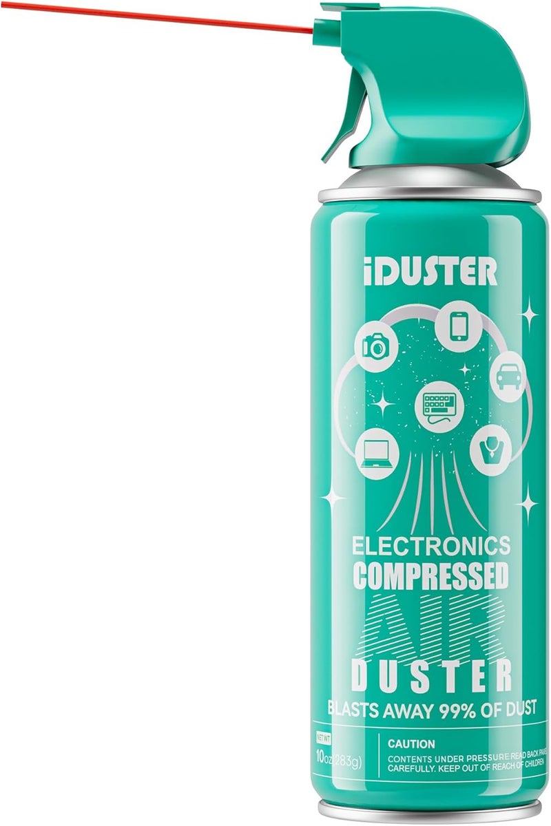 iDuster Compressed Air Duster for Keyboard - 10oz Canned Air for Electronics, 12 Packs - Image 2