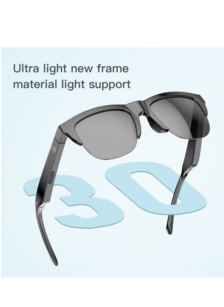 GULFLINK Bluetooth Audio Smart Sunglasses for Men Women Black  - Image 5