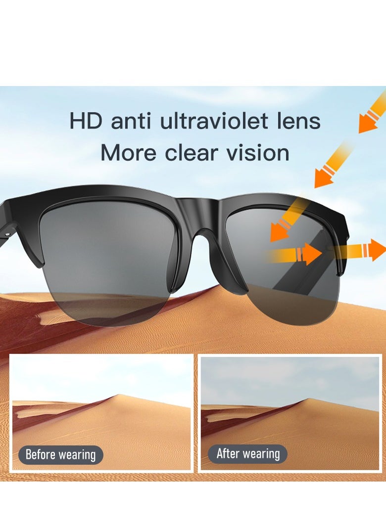 GULFLINK Bluetooth Audio Smart Sunglasses for Men Women Black  - Image 3
