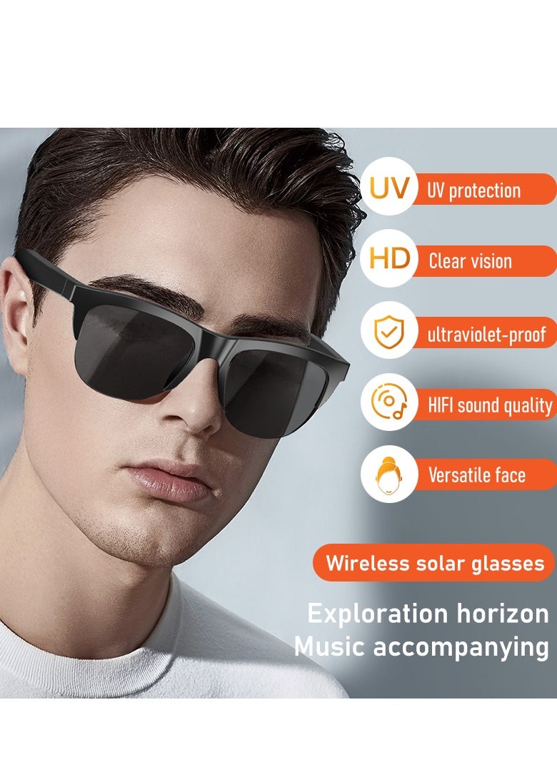 GULFLINK Bluetooth Audio Smart Sunglasses for Men Women Black  - Image 2