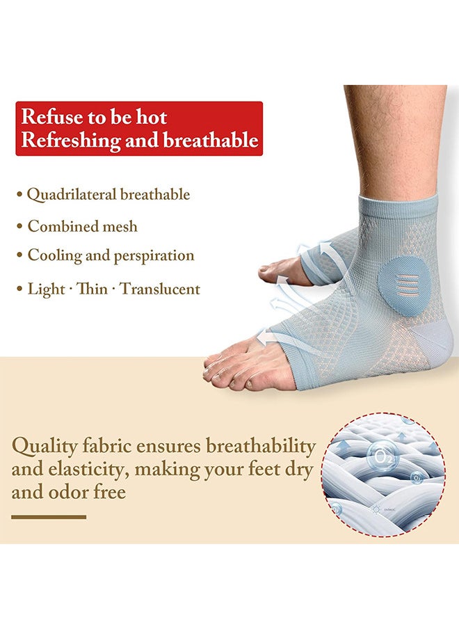 Depend 2Pairs Neuropathy Socks For Men And Women, Soothe Relief Socks For Neuropathy Pain Women, Plantar Fasciitis Socks, Anti Fatigue Compression Foot Sleeve Support Brace Sock (XL, Blue)  - Image 2