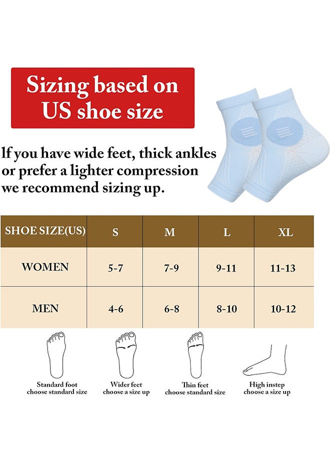 Depend 2Pairs Neuropathy Socks For Men And Women, Soothe Relief Socks For Neuropathy Pain Women, Plantar Fasciitis Socks, Anti Fatigue Compression Foot Sleeve Support Brace Sock (XL, Blue)  - Image 4