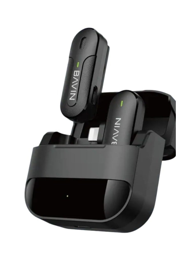 Bavin Wireless Lavalier Microphone for Audio and Video Recording Compatible - Image 1