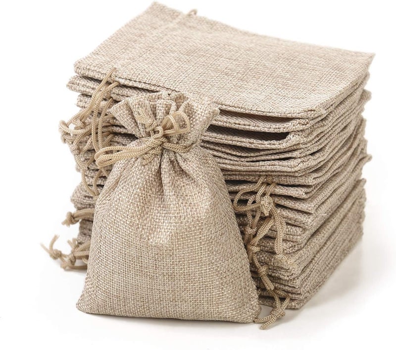 Worison Jute Burlap Gift Bags – 13x18cms Drawstring Pouches for Wedding Favors, Jewelry, Candy & Party Gifts, Eco Friendly Rustic Packaging for Special Occasions (Pack of 10) - Image 1