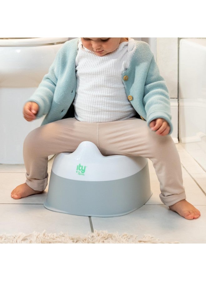 ingenuity إيتي بواسطة إنجينيتي جاهز انطلق إلى الحمام، وعاء قابل للإزالة، قاعدة غير قابلة للانزلاق، قاعدة واسعة ومستقرة، العمر 18 شهرًا وما فوق، أبيض ورمادي - Image 3