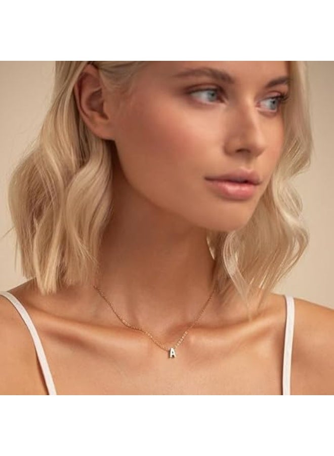 Luxuria 18K gold plated stainless steel initial pendant, personalized initial necklace, multi-letter name necklace for women and girls, suitable for all people. - Image 3