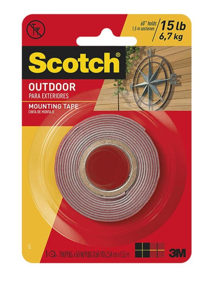 Scotch  Outdoor Mounting Tape Red  - Image 1