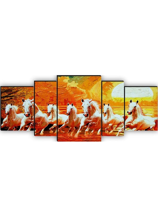 Paintings Set Of 5 Seven Running Horses Uv Textured Home Decorative Gift Item Mdf Panel Painting 18 Inch X 42 Inch Sanfpnl31207 - pzsku/Z0BA67587ACD0BFE312DDZ/45/_/1725608403/665d2408-653b-4564-8d38-b4c07122482e