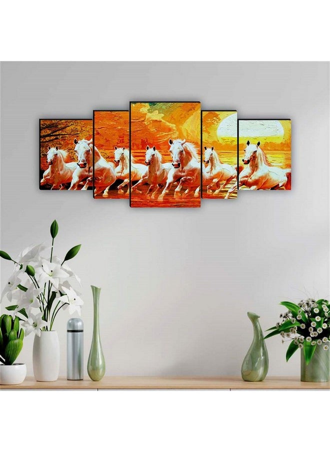 Paintings Set Of 5 Seven Running Horses Uv Textured Home Decorative Gift Item Mdf Panel Painting 18 Inch X 42 Inch Sanfpnl31207 - pzsku/Z0BA67587ACD0BFE312DDZ/45/_/1725608409/01db9946-a9d4-47de-9ea3-627610c923bc