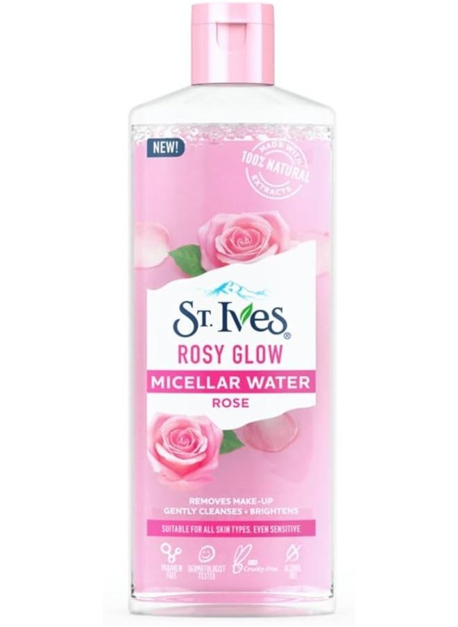 ST. Ives Glow 3-in-1 Micellar Water with 100% Natural Rose Extracts Gentle Cleanser Toner & Makeup Remover 400 ml  - Image 2