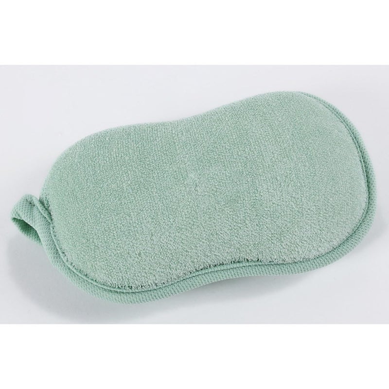 Soft Skin Friendly Bath Sponge Set 2Pcs Blue Green Shower Ball Cleansing Accessories - Image 2