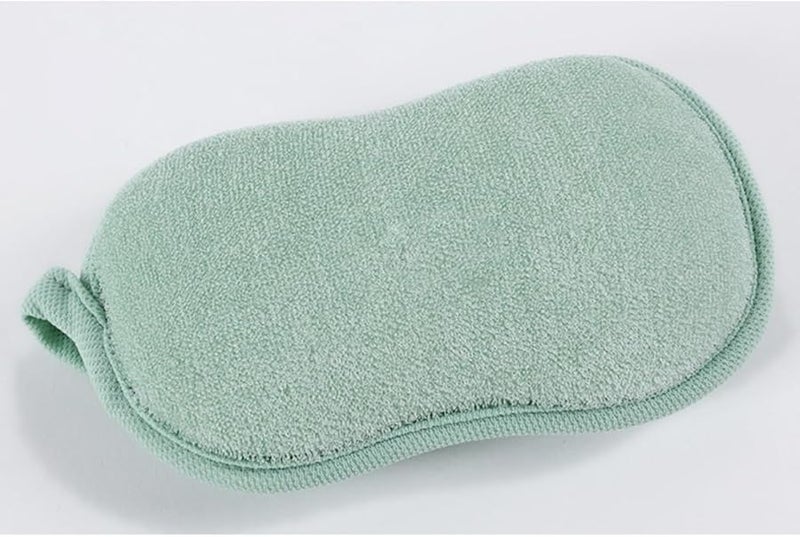 Soft Skin Friendly Bath Sponge Set 2Pcs Blue Green Shower Ball Cleansing Accessories - Image 1