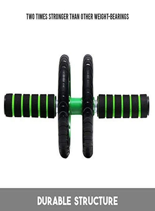PAXMAX 2 Wheel Anti Skid Total Body AB Roller Exerciser for Abdominal Stomach Exercise Training with Knee Mat Steel Handle for Unisex - Image 5