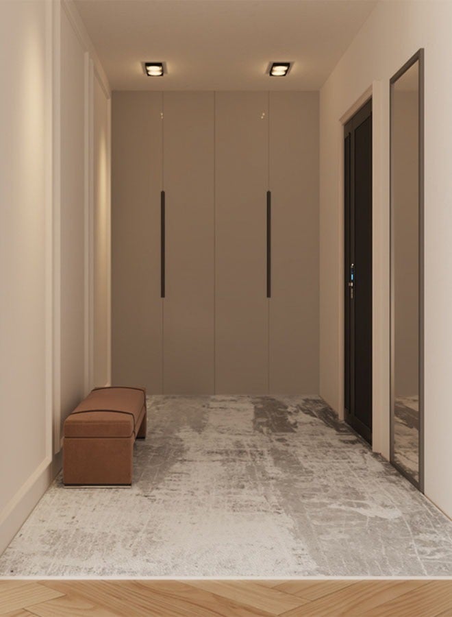 keke Nordic Style PVC and PU Leather Entrance Door Mat  Durable Foot and Cutting Porch Mat 100x120cm - Image 1