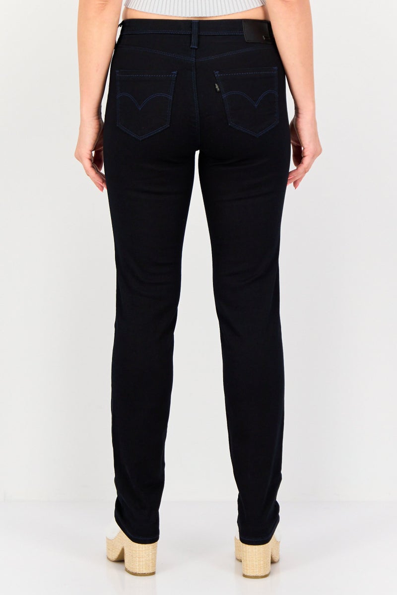 Levi's Women Slim Fit High Rise Solid Skinny Jeans, Black - Image 3