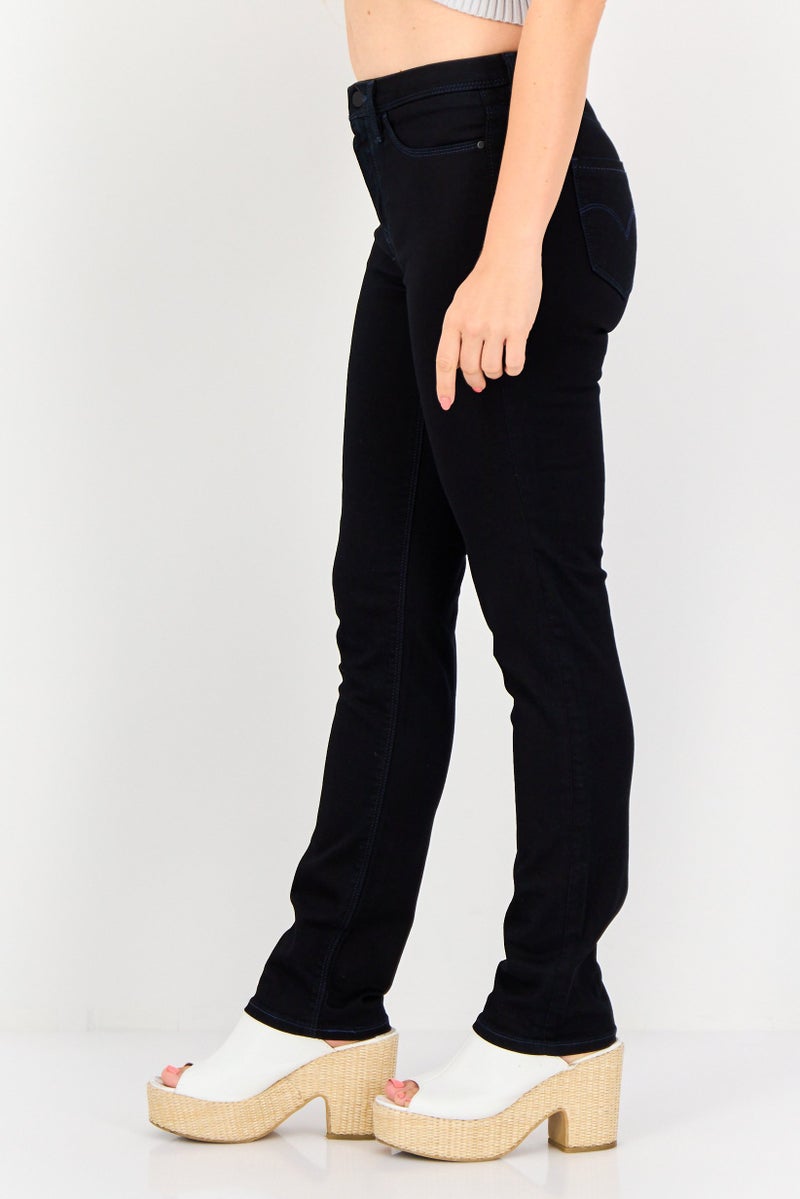 Levi's Women Slim Fit High Rise Solid Skinny Jeans, Black - Image 2