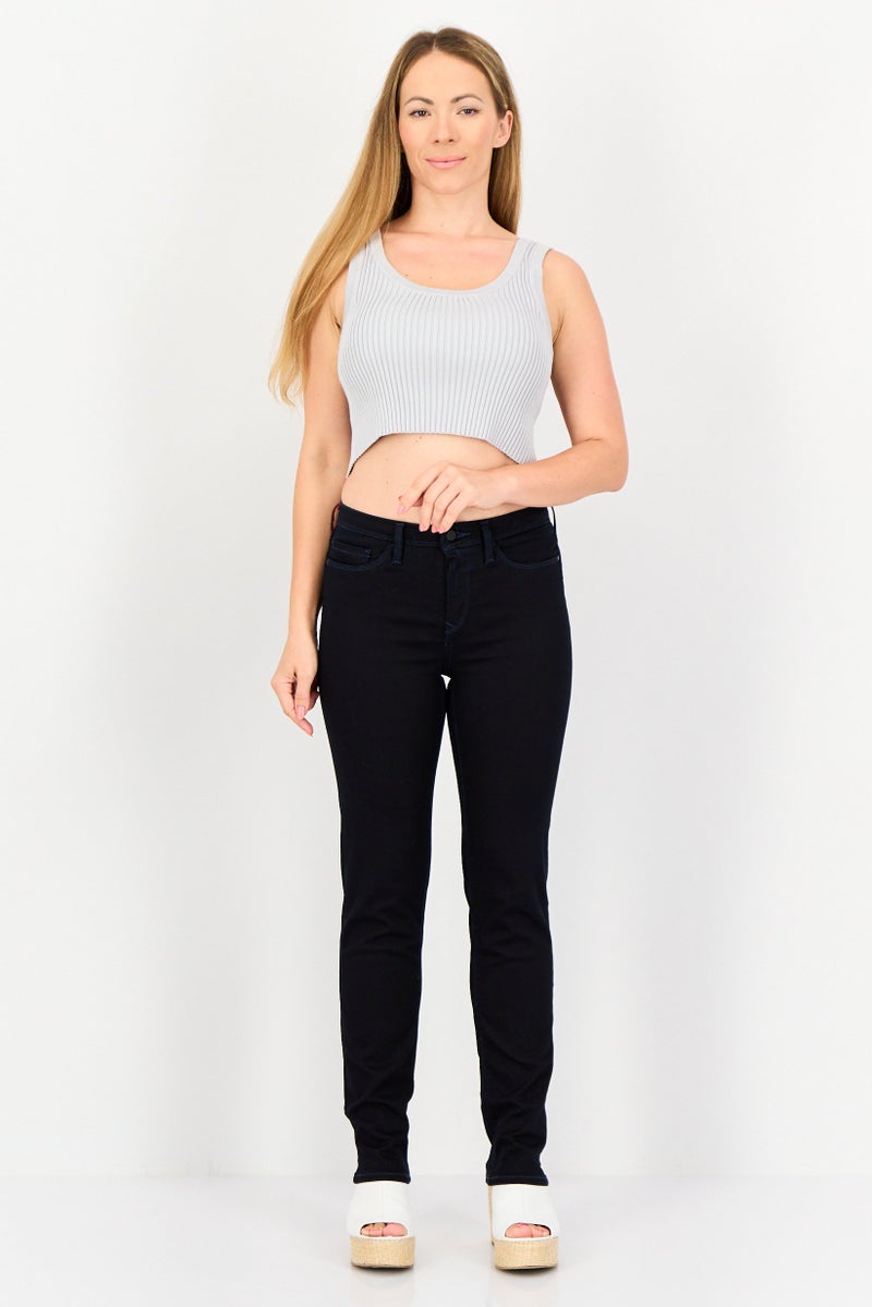 Levi's Women Slim Fit High Rise Solid Skinny Jeans, Black - Image 4