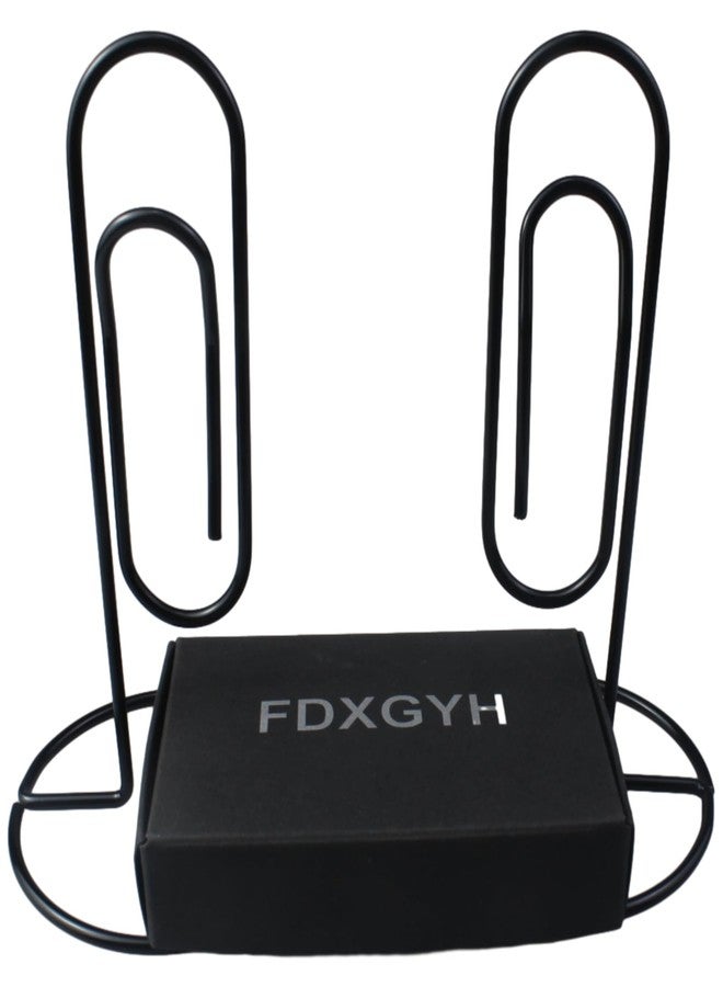 FDXGYH قطعتان من مشابك الورق، حافظة رسائل مكتبية إبداعية، حامل بطاقات عمل ومذكرات، ملحق مكتبي [أسود] - Image 4