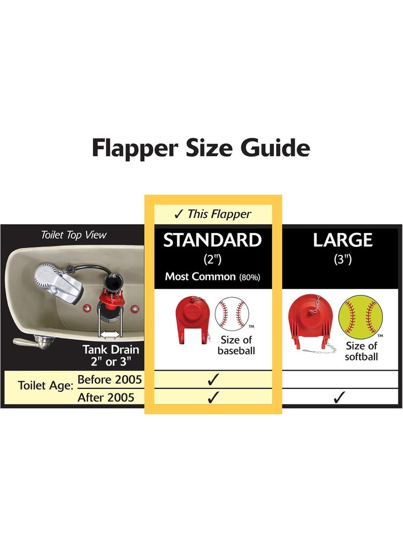Korky UNIVERSAL 3 FLAPPER RED  - Image 4