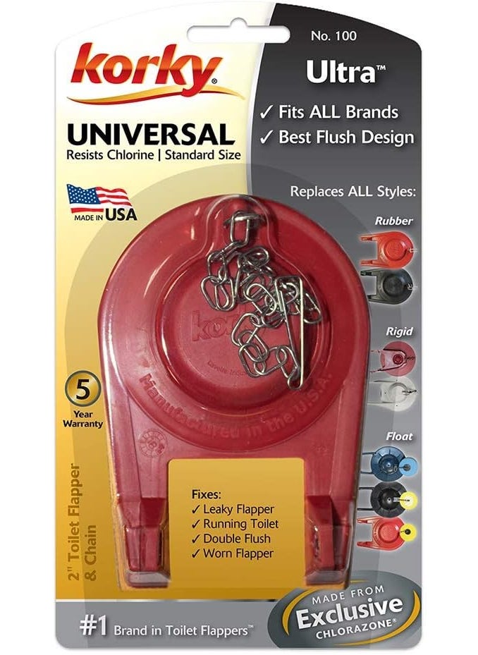 Korky UNIVERSAL 3 FLAPPER RED  - Image 3