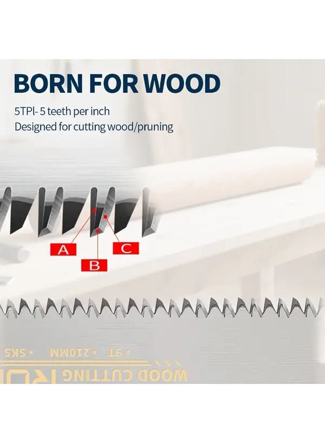 3Pcs Handle Saw Set Reciprocating Blades 9TPI Triple Edged Teeth Anti Slip Grip - Image 4