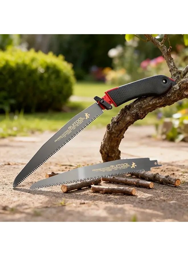 3Pcs Handle Saw Set Reciprocating Blades 9TPI Triple Edged Teeth Anti Slip Grip - Image 2