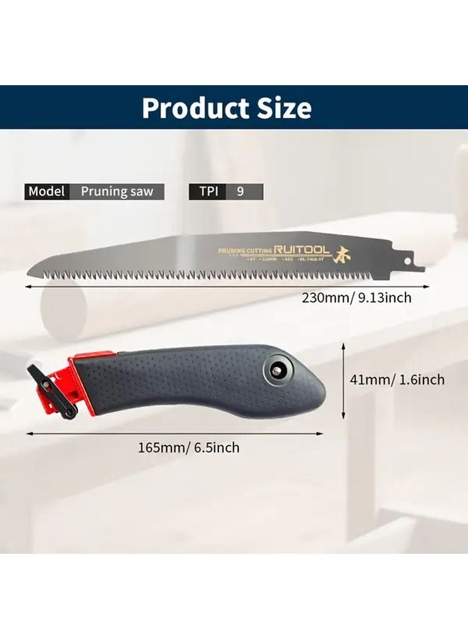 3Pcs Handle Saw Set Reciprocating Blades 9TPI Triple Edged Teeth Anti Slip Grip - Image 3