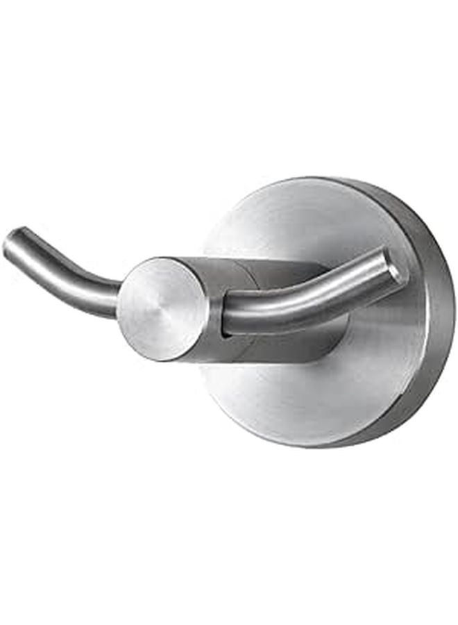 2Pcs Stainless Steel Double Robe Hook Wall Mounted Towel Hanger Modern Design - Image 1