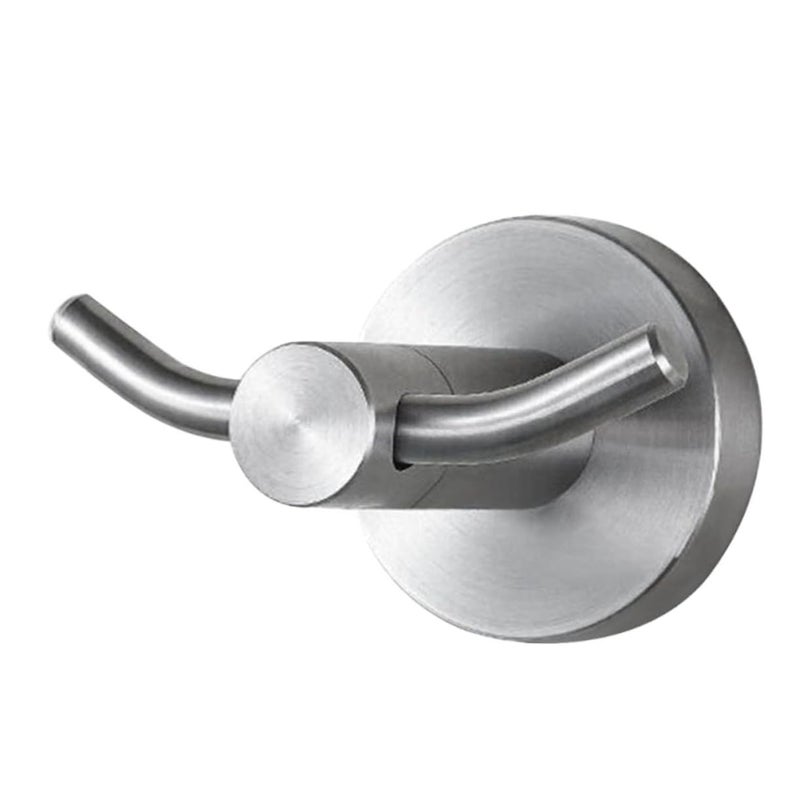 2Pcs Stainless Steel Double Robe Hook Wall Mounted Towel Hanger Modern Design - Image 2