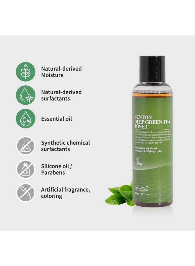 BENTON Deep Green Tea Toner 150ml (5.07 fl.oz) - Green Tea Toner for Face | Toner for Sensitive Skin | Korean Toner for Face | Toner for Oily Skin - Image 4
