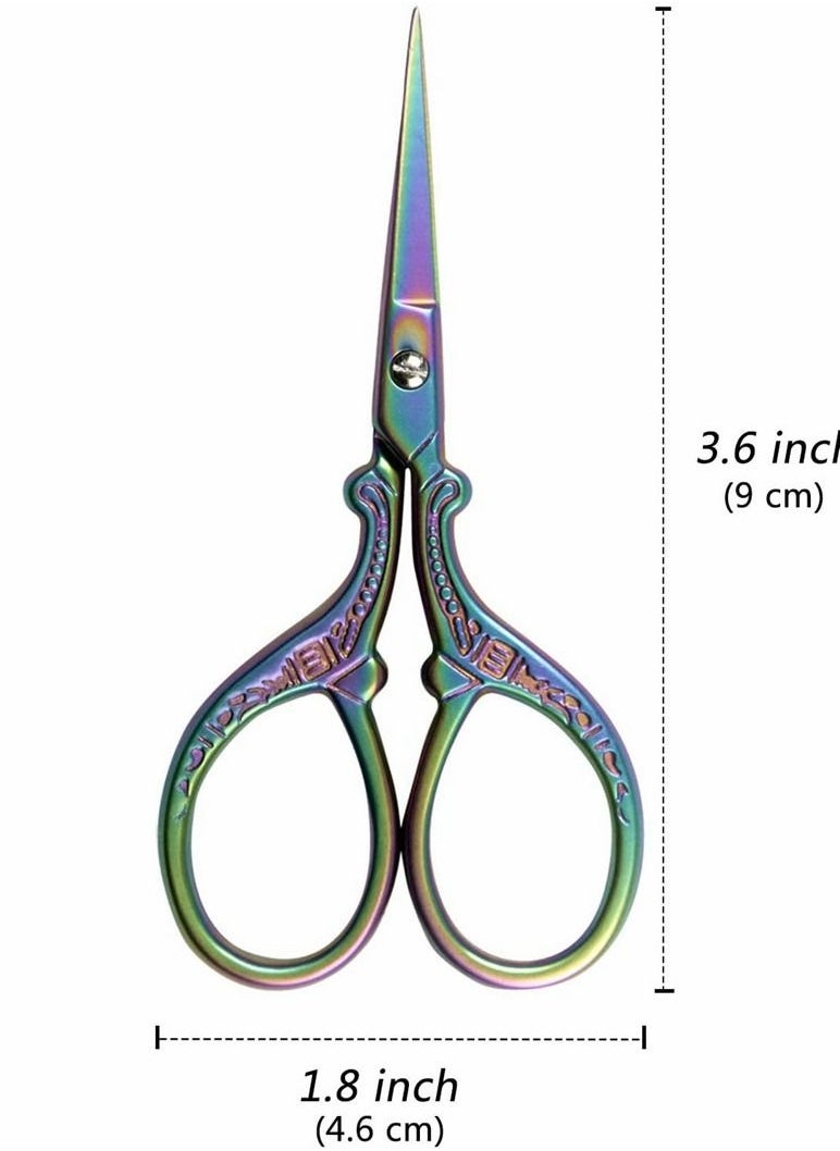 SYOSI - Small Scissors, 1 Pack Embroidery Scissors 3.6 Inch Sewing Craft Sharp Scissors for Fabric Cutting Paper Crafting Office Scissors Sewing Handicrafts Tool - Image 1