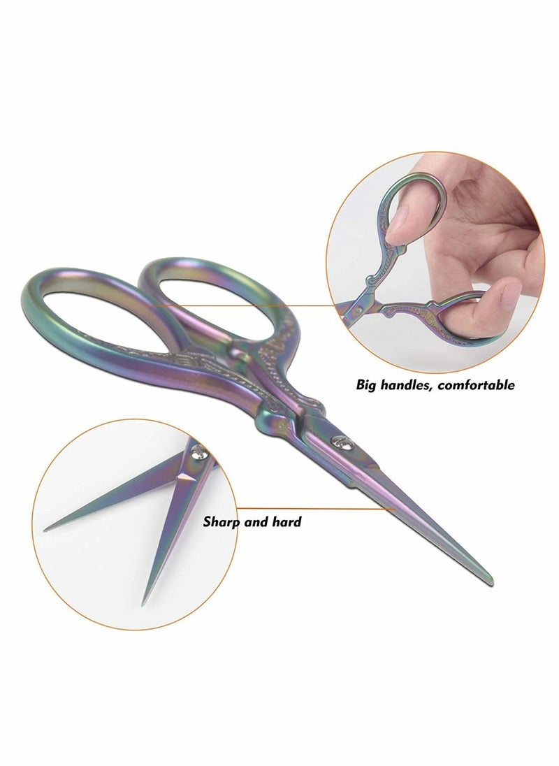 SYOSI - Small Scissors, 1 Pack Embroidery Scissors 3.6 Inch Sewing Craft Sharp Scissors for Fabric Cutting Paper Crafting Office Scissors Sewing Handicrafts Tool - Image 1