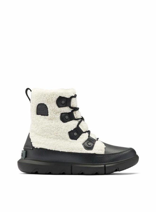 Sorel Women's Explorer II Joan Cozy Boot, Black, Sea Salt, 9.5 - Image 2