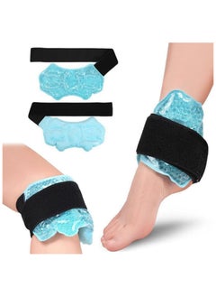 Generic Gel Ice Cold Packs, 1 PC Reusable Gel Ankle Cold Pack with Adjustable Brace, Hot Cold Therapy Ice Gel Pack Flexible Ice Pack Wrap for Sprained Ankle Knee Wrist Achilles Feet Swelling Sports Injury  - Image 1