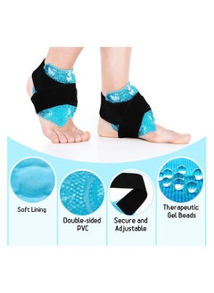 Generic Gel Ice Cold Packs, 1 PC Reusable Gel Ankle Cold Pack with Adjustable Brace, Hot Cold Therapy Ice Gel Pack Flexible Ice Pack Wrap for Sprained Ankle Knee Wrist Achilles Feet Swelling Sports Injury  - Image 2